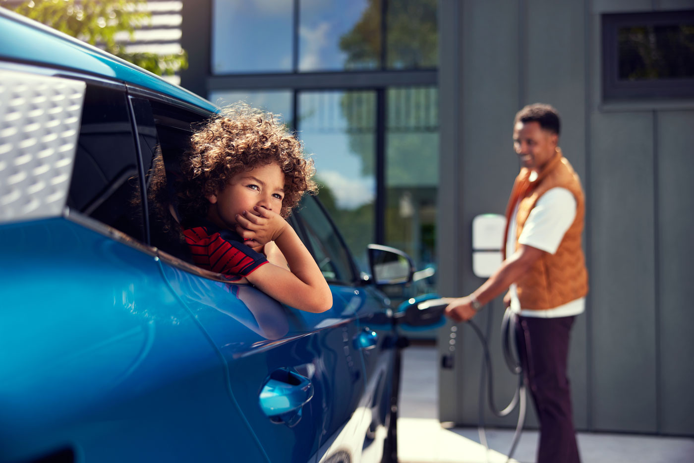 08 2023 advanced flex home charger playing soccer while car is charging 01